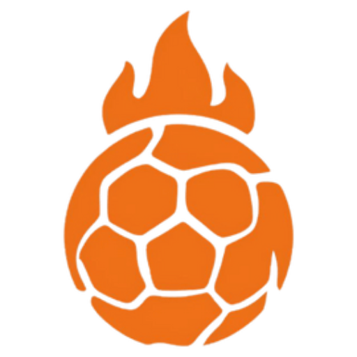 An orange soccer ball with a flame on top, symbolizing a Football Agent's dynamic and energetic style.